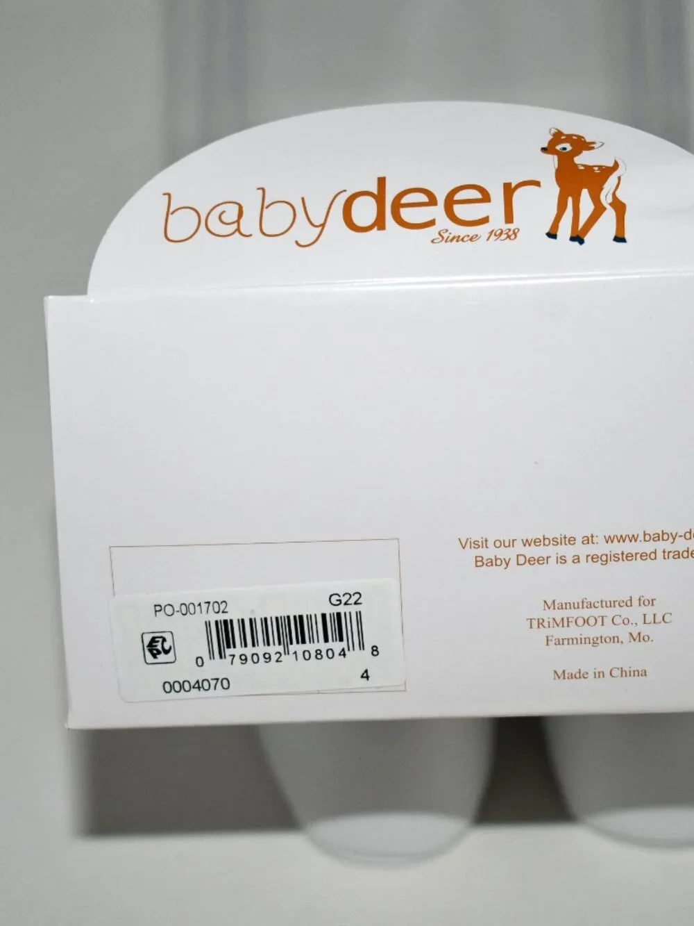 Baby Deer Kids White High Top Crib Shoes 4 Infant #0681 883 4070 NWT